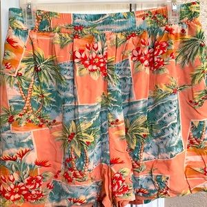 Beach print shorts